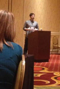 I heard MATT DE LA PEÑA speak at a VCFA lecture a few semesters ago. I knew then and there that I wanted to invite him to speak to our chapter when I began as an Austin SCBWI regional team member. We couldn't believe our luck when we went to the LA conference, asked him and he said yes. It was just that easy! And Matt totally rocked it with his keynote, critiques and Sunday intensive. He's a phenomenal speaker with the perfect combination of humor, honesty and insight. I can't wait to get writing again, using what I've learned this weekend!